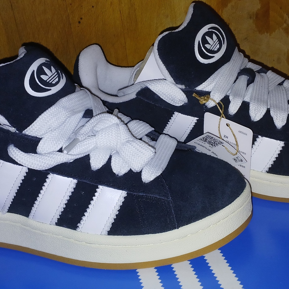 Adidas Men’s Black Suede Sneakers with Off-White Sole